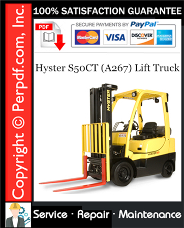 Hyster S50CT (A267) Lift Truck Service Repair Manual