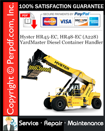 Hyster HR45-EC, HR48-EC (A228) YardMaster Diesel Container Handler Service Repair Manual