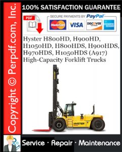 Hyster H800HD, H900HD, H1050HD, H800HDS, H900HDS, H970HDS, H1050HDS