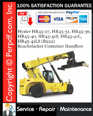 Hyster HR45-27, HR45-31, HR45-36, HR45-40, HR45-41S, HR45-41L, HR45-41LS