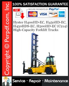 Hyster H400HD-EC, H450HD-EC, H450HDS-EC, H500HD-EC (C214) High-Capacity Forklift Trucks