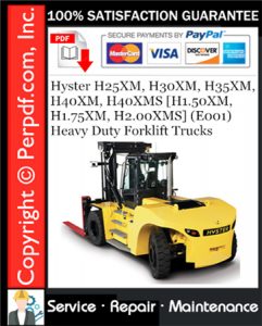 Hyster H25XM, H30XM, H35XM, H40XM, H40XMS [H1.50XM, H1.75XM, H2.00XMS]