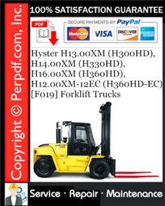 Hyster H13.00XM (H300HD), H14.00XM (H330HD), H16.00XM (H360HD), H12.00XM-12EC (H360HD-EC)