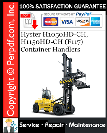 Hyster H1050HD-CH, H1150HD-CH (F117) Container Handlers Service Repair Manual