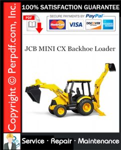 JCB MINI CX Backhoe Loader Service Repair Manual