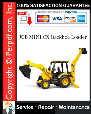JCB MINI CX Backhoe Loader Service Repair Manual