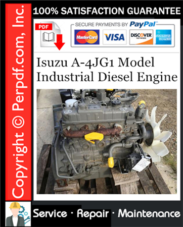 Isuzu A-4JG1 Model Industrial Diesel Engine Service Repair Manual
