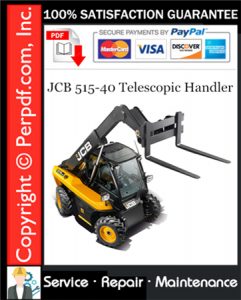 JCB 515-40 Telescopic Handler Service Repair Manual