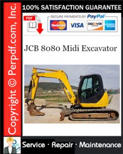 JCB 8080 Midi Excavator Service Repair Manual