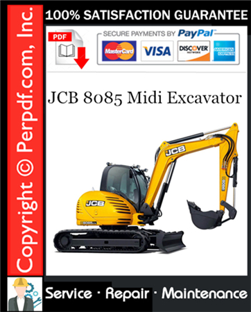 JCB 8085 Midi Excavator Service Repair Manual