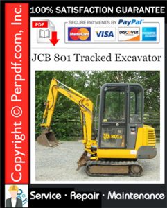 JCB 801 Tracked Excavator Service Repair Manual