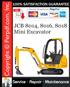 JCB 8014, 8016, 8018 Mini Excavator Service Repair Manual