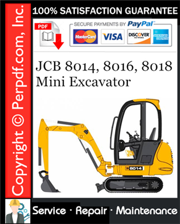 JCB 8014, 8016, 8018 Mini Excavator Service Repair Manual