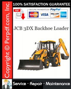 JCB 3DX Backhoe Loader Service Repair Manual