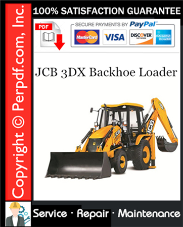 JCB 3DX Backhoe Loader Service Repair Manual