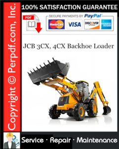 JCB 3CX, 4CX Backhoe Loader Service Repair Manual