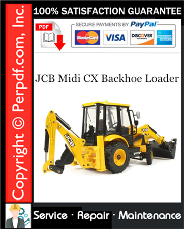 JCB Midi CX Backhoe Loader Service Repair Manual