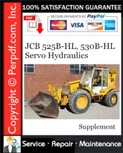 JCB 525B-HL, 530B-HL Servo Hydraulics Service Manual Supplement