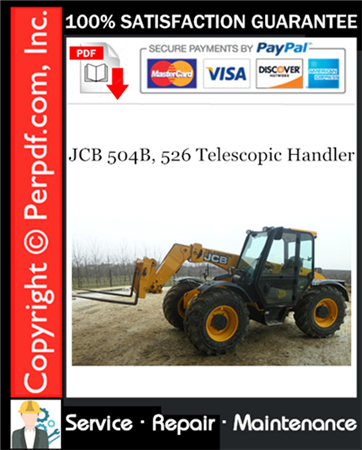 JCB 504B, 526 Telescopic Handler Service Repair Manual