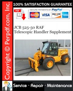 JCB 525-50 RAF Telescopic Handler Supplement Service Manual