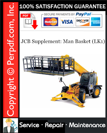 JCB Supplement: Man Basket (LK1) Service Manual
