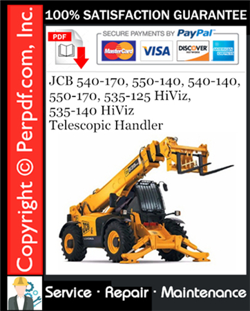 JCB 540-170, 550-140, 540-140, 550-170, 535-125 HiViz, 535-140 HiViz Telescopic Handler