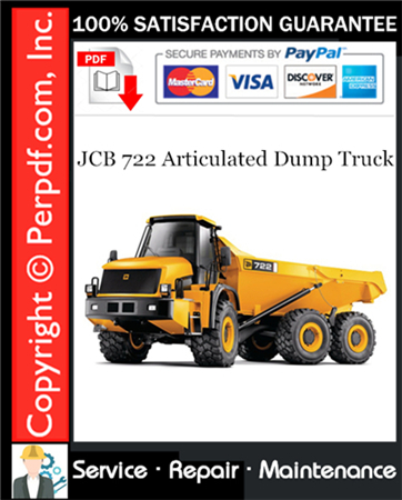 JCB 722 Articulated Dump Truck Service Repair Manual