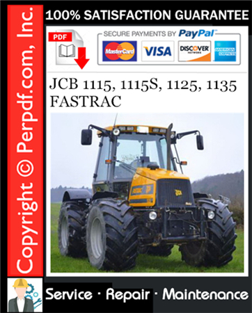 JCB 1115, 1115S, 1125, 1135 FASTRAC Service Repair Manual