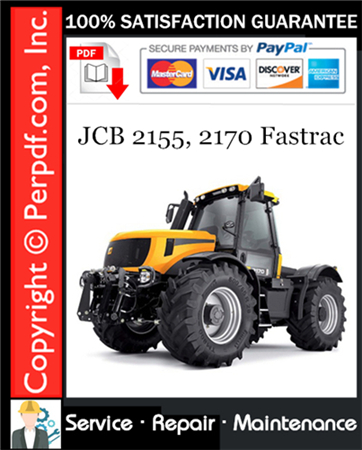 JCB 2155, 2170 Fastrac Service Repair Manual