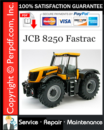 JCB 8250 Fastrac Service Repair Manual