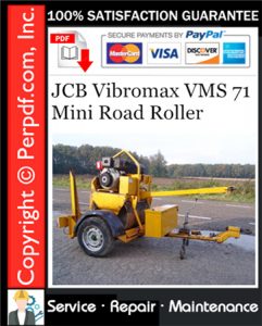 JCB Vibromax VMS 71 Mini Road Roller Service Repair Manual