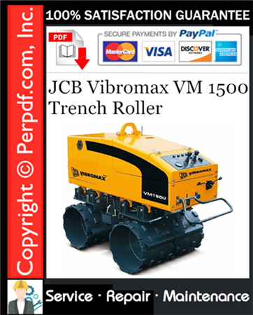 JCB Vibromax VM 1500 Trench Roller Service Repair Manual