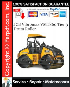 JCB Vibromax VMT860 Tier 3 Drum Roller Service Repair Manual