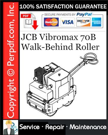 JCB Vibromax 70B Walk-Behind Roller Service Repair Manual