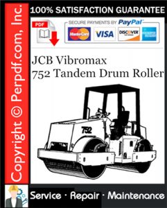 JCB Vibromax 752 Tandem Drum Roller Service Repair Manual