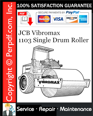 JCB Vibromax 1103 Single Drum Roller Service Repair Manual