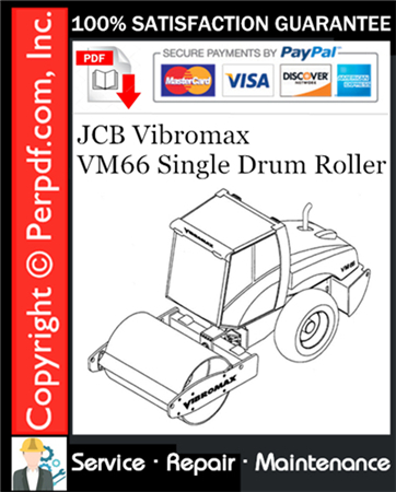 JCB Vibromax VM66 Single Drum Roller Service Repair Manual