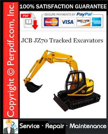 JCB JZ70 Tracked Excavators Service Repair Manual