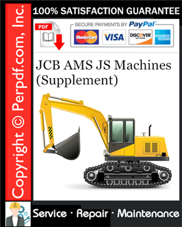 JCB AMS JS Machines (Supplement) Service Repair Manual