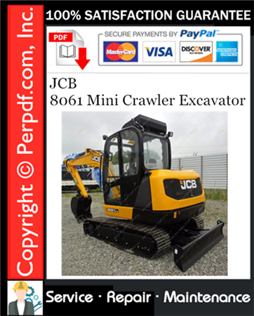 JCB 8061 Mini Crawler Excavator Service Repair Manual