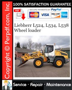 Liebherr L524, L534, L538 Wheel loader Service Repair Manual