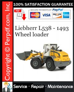 Liebherr L538 - 1493 Wheel loader Service Repair Manual