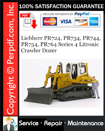 Liebherr PR724, PR734, PR744, PR754, PR764 Series 4 Litronic Crawler Dozer Service Repair Manual