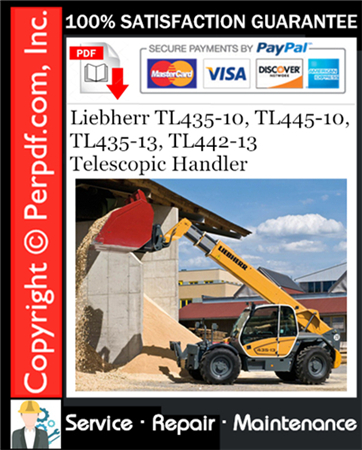 Liebherr TL435-10, TL445-10, TL435-13, TL442-13 Telescopic Handler Service Repair Manual