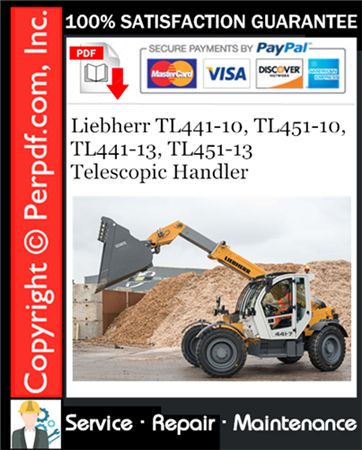 Liebherr TL441-10, TL451-10, TL441-13, TL451-13 Telescopic Handler Service Repair Manual
