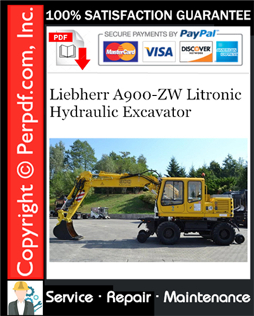 Liebherr A900-ZW Litronic Hydraulic Excavator Service Repair Manual