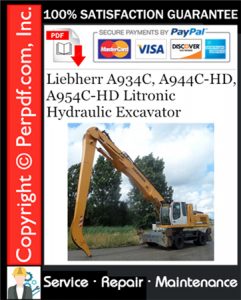 Liebherr A934C, A944C-HD, A954C-HD Litronic Hydraulic Excavator Service Repair Manual
