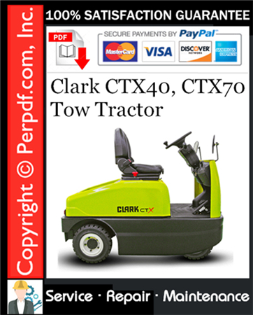 Clark CTX40, CTX70 Tow Tractor Service Repair Manual