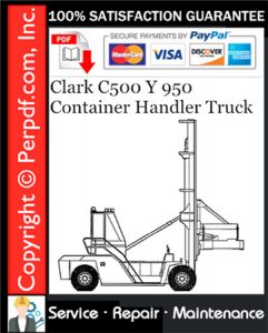 Clark C500 Y 950 Container Handler Truck Service Repair Manual