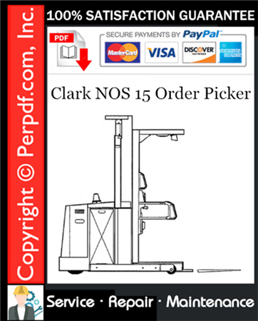 Clark NOS 15 Order Picker Service Repair Manual